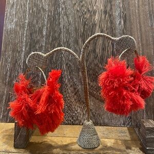 Red Tassel Earrings